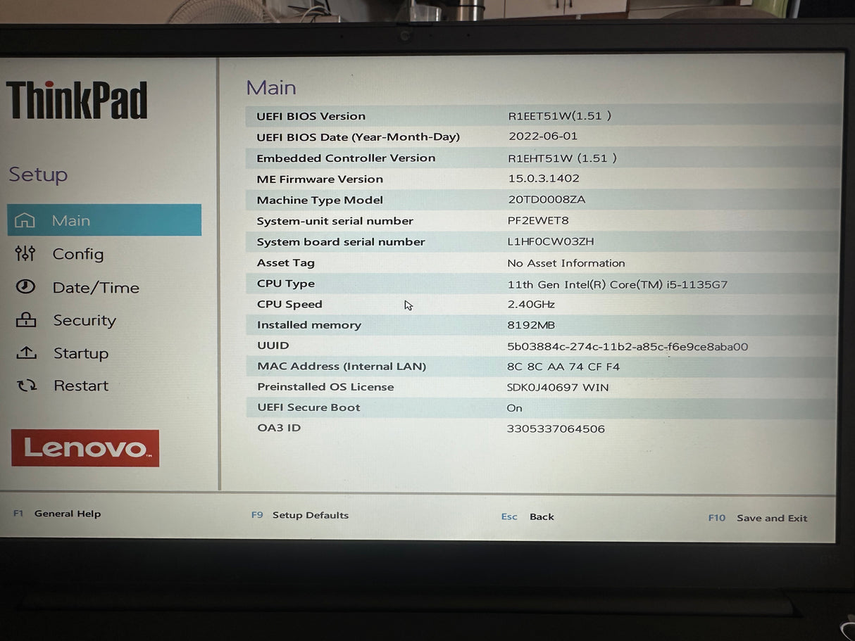 Lenovo ThinkPad E15 Gen 2 15.6" Slim Intel Core i5-1135G7 @ 2.40GHz 11th Gen, 8GB RAM, 256GB SSD, Windows 11 Pro, Microsoft Office 2024 & Teams Refurbished Grade C 12 Months Warranty and Remote Support