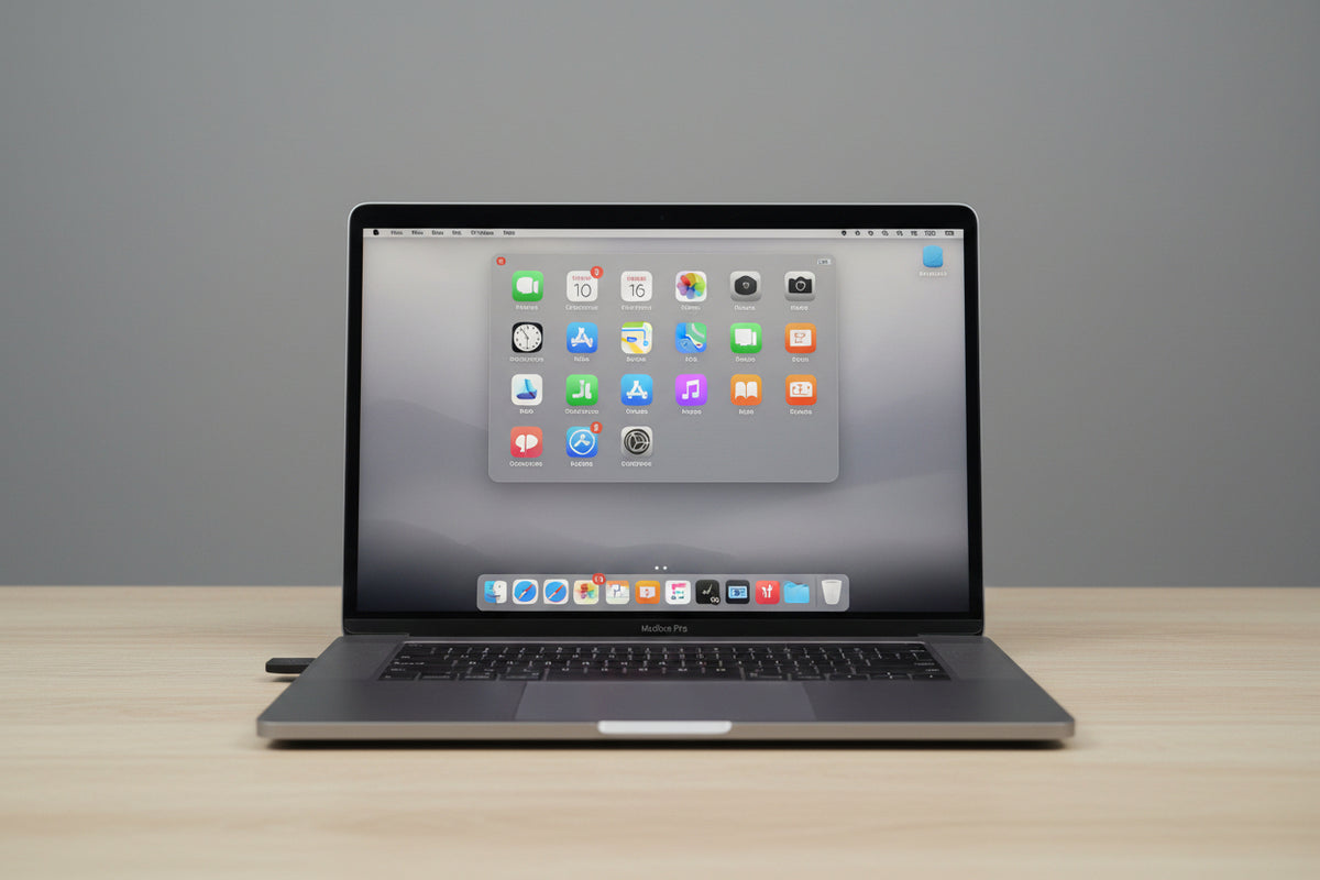 MacBook Pro Touch Bar i9 9th Gen | Touch ID fingerprint sensor | 16Gb ram OnBoard | Storage: 1TB SSD | AMD Radeon Pro 5500 GPU | Microsoft Office 2024 | Refurbished | 6 Months Warranty