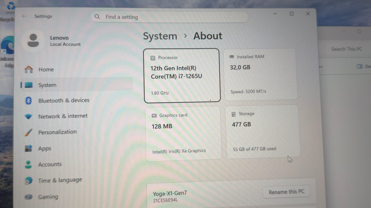 Lenovo ThinkPad X1 Yoga Gen 7 12th Gen Intel Core i7-1265U, 32GB ONBOARD RAM, 512GB NVMe SSD, Touch Screen Win 11 Pro, Microsoft Office & Teams, Refurbished