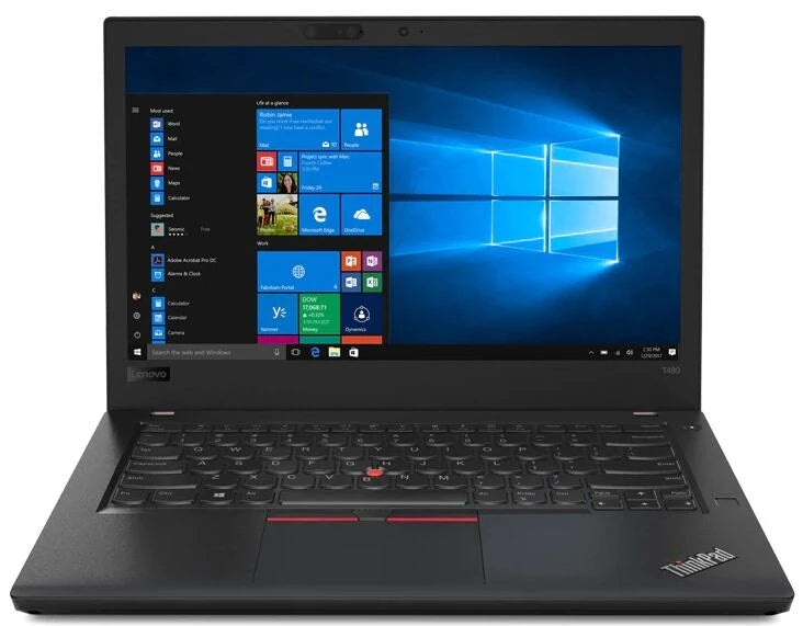 Lenovo Thinkpad T480 Slim (i5-8th Gen)| Intel Core i5-8250U | 8GB DDR4 RAM | 256GB SSD | 14.0" UHD Display | Windows 11 Pro | Microsoft Office 2021 & Teams | Grade C Refurbished | Warranty: 12 Months
