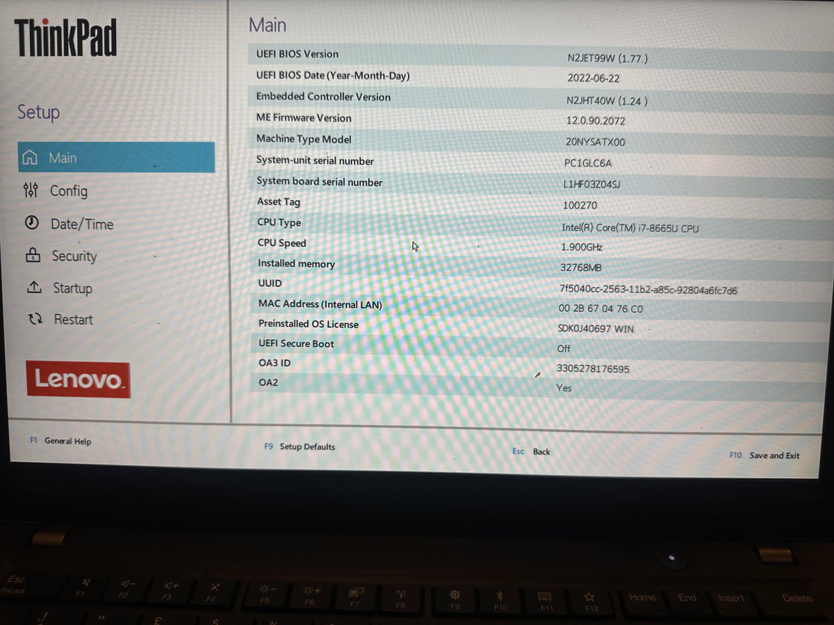 Lenovo ThinkPad T490s (i7-8665U @ 1.900GHz)| Intel Core i7 8th Gen | 32GB OnBoard RAM | 256GB SSD | 14" FHD | Webcam | Windows 11 Pro | Microsoft Office 2024 & Teams | Refurbished