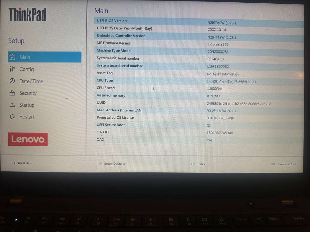 Lenovo ThinkPad T490 14" Slim Laptop - Intel Core i7 8th Gen, 8GB RAM, 256GB SSD, Windows 11 Pro, Microsoft Office 2024 & Teams, Refurbished
