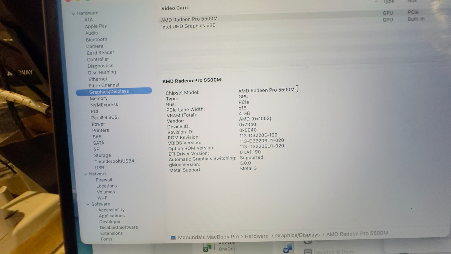 MacBook Pro i9 9th Gen