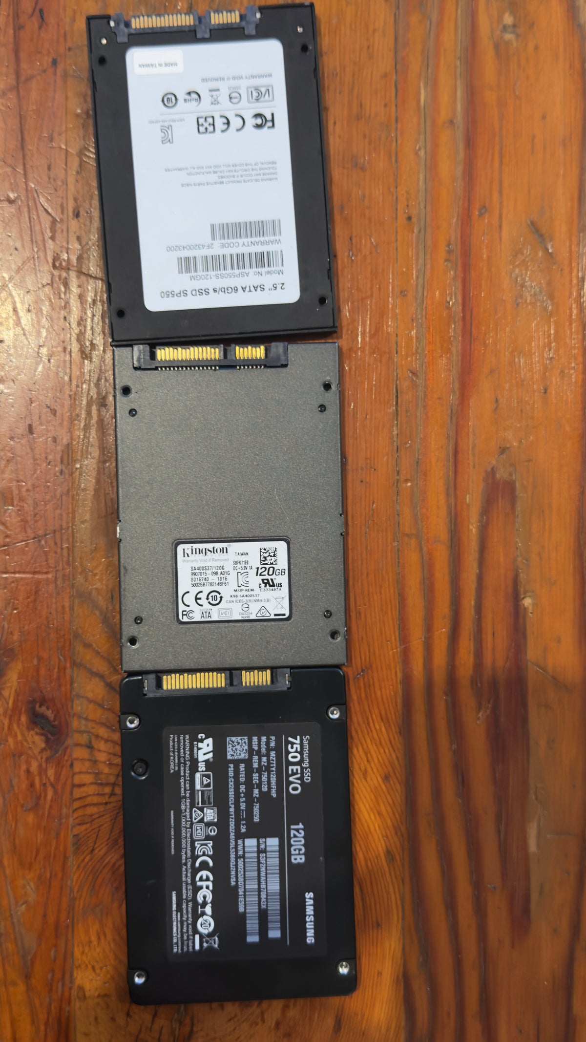 Samsung, Adata, Kingston, Intel, SanDisk Refurbished 2.5" Solid State Drive 120GB